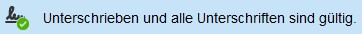 Erfolgreiche Prüfung im Adobe Acrobat Reader